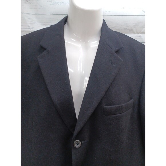 Jos A Bank Mens Sz 41R Solid Black 100% Cashmere Sport Coat Blazer Jacket - Picture 2 of 8